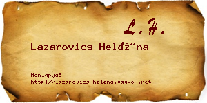 Lazarovics Heléna névjegykártya